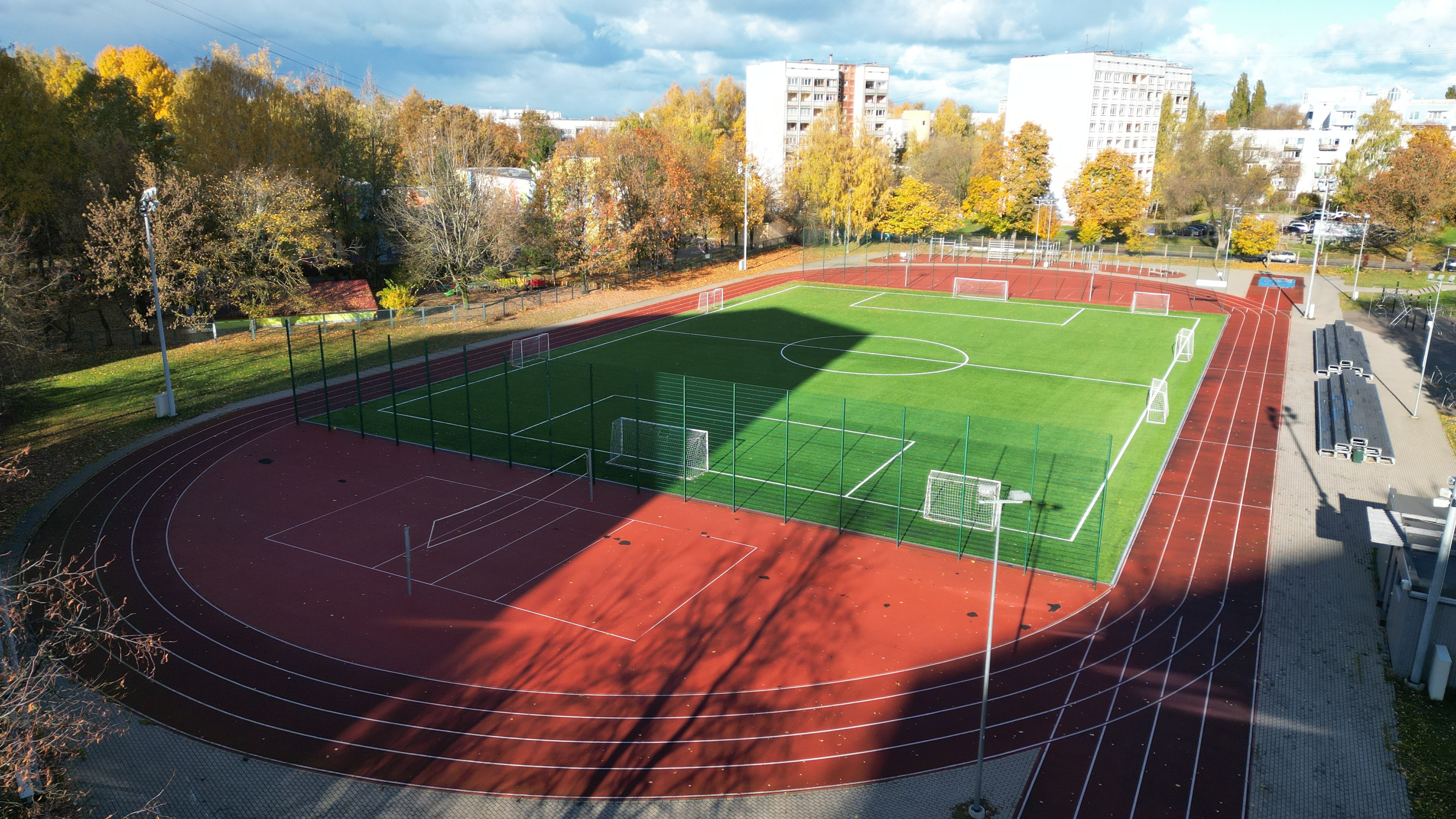 Ģimnāzijas stadions no drona