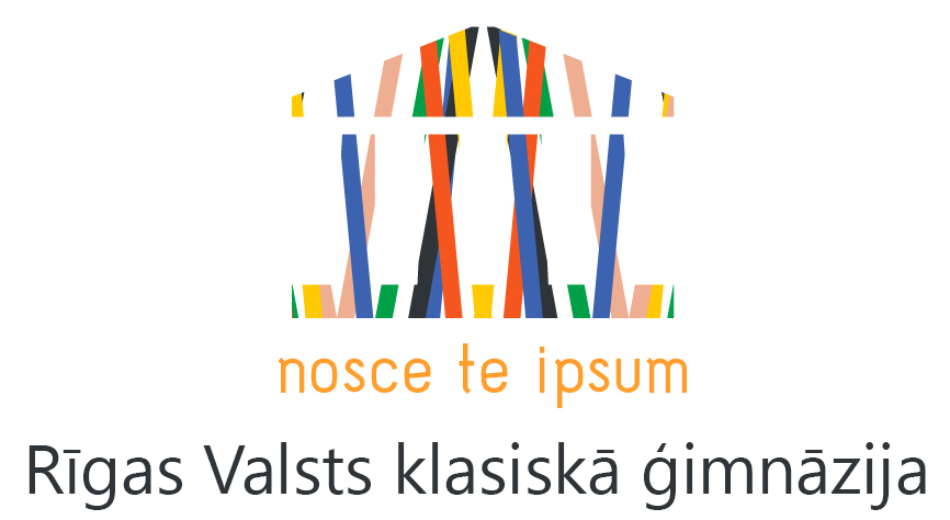 Rīgas Valsts klasiskās ģimnāzijas krāsains logo